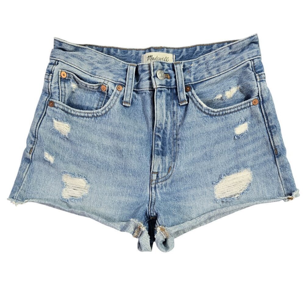 Madewell Relaxed Denim Shorts in Renfield Wash Destructed Edition ND697